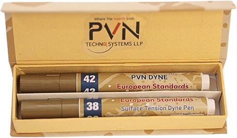 PVN DYNE Pen 38 & 42 Dynes/cm [Popular Value Pack] for Surface Tension-Treatment Measurement,Pack of 2, Reddish Pink in Saudi Arabia