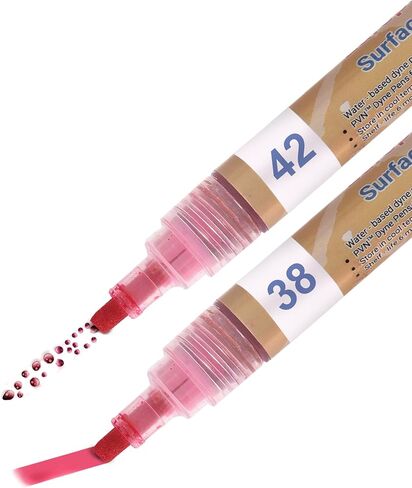 PVN DYNE Pen 38 & 42 Dynes/cm [Popular Value Pack] for Surface Tension-Treatment Measurement,Pack of 2, Reddish Pink in Saudi Arabia