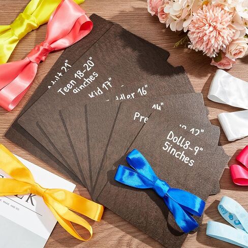 NBEADS 7 Pcs Bow Maker Templates, 7 Sizes Headwrap Boards Wood Bow Tie Boards for Woman Hair Bows Gift Bows DIY Crafts Display Decoration, Coconut Brown in Kuwait