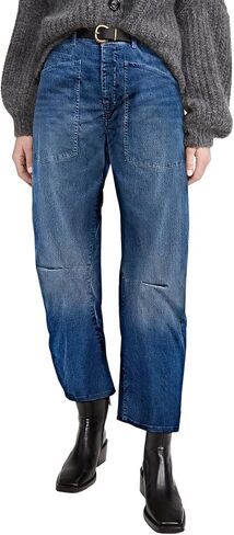EVALESS Womens Baggy Barrel Jeans High Waisted Wide Leg Boyfriend Denim Ankle Pants in Saudi Arabia