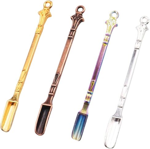 Mini Spoon Metal Medicine Spoon Shovel,Mini Shovel Home Supplies Pendants Necklace (MULTICOLOR) in Saudi Arabia