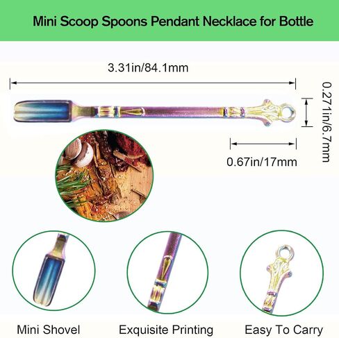 Mini Spoon Metal Medicine Spoon Shovel,Mini Shovel Home Supplies Pendants Necklace (MULTICOLOR) in Saudi Arabia