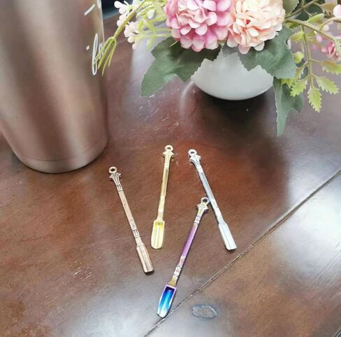 Mini Spoon Metal Medicine Spoon Shovel,Mini Shovel Home Supplies Pendants Necklace (MULTICOLOR) in Saudi Arabia