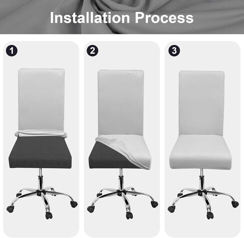 EEEKit غطاء كرسي مكتب بدون ذراع، غطاء كرسي الكمبيوتر، غطاء مقعد كرسي مكتب قابل للتمدد، غطاء خلفي لكرسي المكتب الدوار in Kuwait