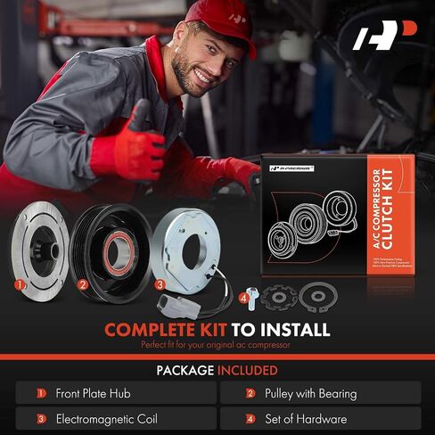 طقم قابض ضاغط مكيف الهواء A-Premium متوافق مع Ram 1500 2014-2019، 1500 Classic 2019-2022، 3.6L in Saudi Arabia