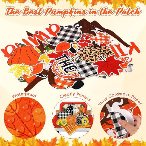 Pasimy Fall Bulletin Board Decorations Autumn Classroom Decor Set, Pumpkin in Kuwait