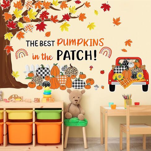 Pasimy Fall Bulletin Board Decorations Autumn Classroom Decor Set, Pumpkin in Kuwait