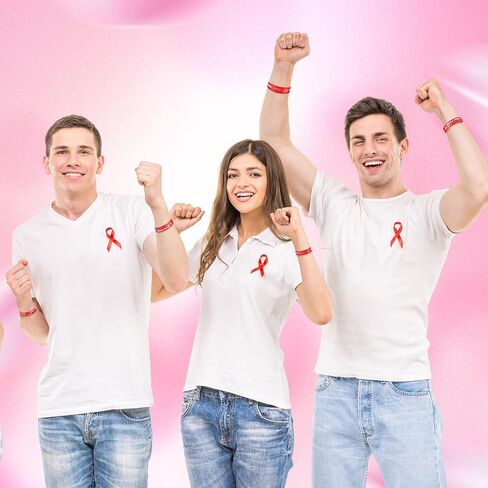 2400 Pcs Drug Free Wristband Bulk 12 Style Red Ribbon Bracelets Red Ribbon Wristbands Tamper Proof Design Red Ribbon Week Awareness Supplies for Red Ribbon Week Drugs Free Campaigns Events in Saudi Arabia