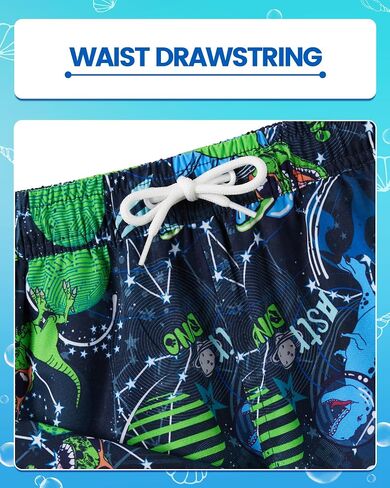 Angel season Boys Swim Trunks with Compression Liner Toddler Swim Shorts Stretch Bathing Suits for Boy Swimsuit Size 2-8 in Saudi Arabia