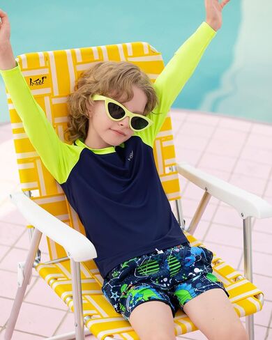 Angel season Boys Swim Trunks with Compression Liner Toddler Swim Shorts Stretch Bathing Suits for Boy Swimsuit Size 2-8 in Saudi Arabia
