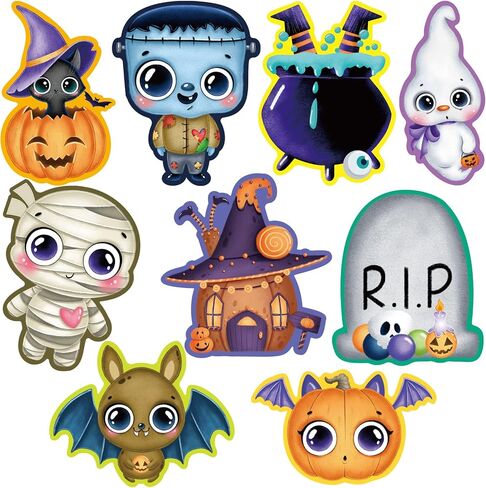 54 Pcs Halloween Cutouts Fall Cut-Outs for Party Classroom Bulletin Board Decoration in Saudi Arabia