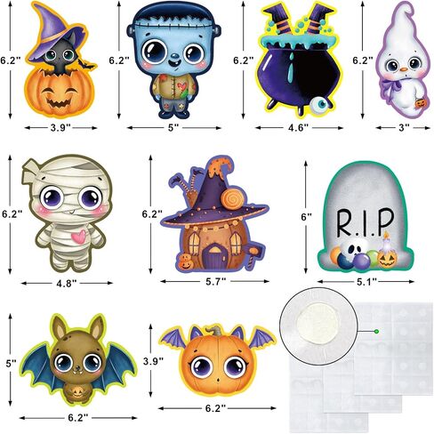 54 Pcs Halloween Cutouts Fall Cut-Outs for Party Classroom Bulletin Board Decoration in Saudi Arabia