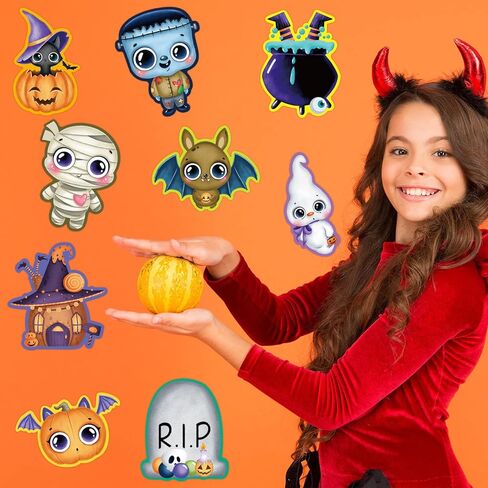 54 Pcs Halloween Cutouts Fall Cut-Outs for Party Classroom Bulletin Board Decoration in Saudi Arabia
