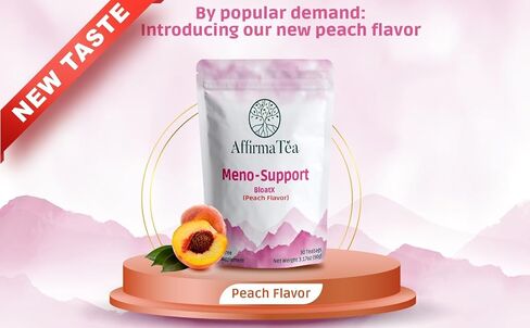 AffirmaTea Meno-Support BloatX | الإغاثة الطبيعية من أعراض انقطاع الطمث | الانتفاخ وتقلب المزاج وعدم التوازن الهرموني | مع البرسيم الأحمر ودونغ كاي | بوها نكهة التوت | 30 كيس شاي in Kuwait