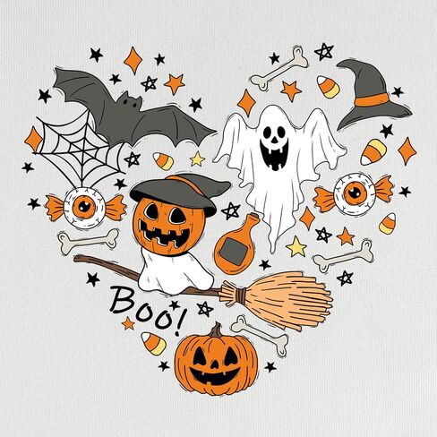 Women's Halloween Shirt: Love Art Patterns Halloween Party T-Shirt Crewneck Short Sleeve in Saudi Arabia