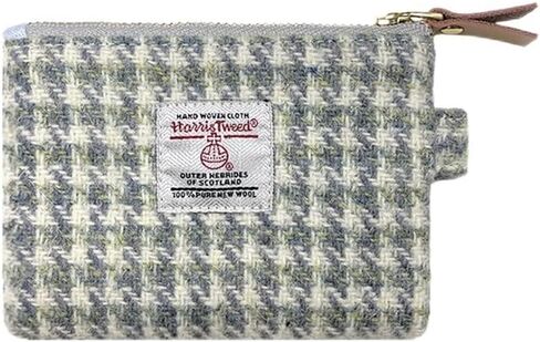 Harris Tweed Mini Coin Purse Handmade Lipstick Bag Vintage British Portable Credit Card ID Wallet with YKK Zipper for Women men (Pink Plaid) in Saudi Arabia