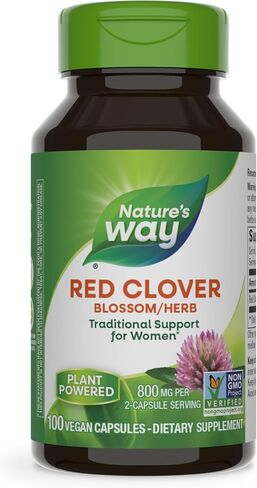 Nature's Way Red Clover Blossom Herb, Traditional Women's Health Support*, 800 mg per serving, 100 Vegan Capsules in Saudi Arabia