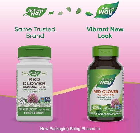 Nature's Way Red Clover Blossom Herb, Traditional Women's Health Support*, 800 mg per serving, 100 Vegan Capsules in Saudi Arabia
