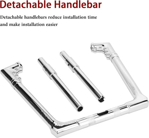 Chrome 1-1/4" Diameter Pullback Adjustable 8" Rise Ape Monkey Bar Fused Handlebar Compatible with 07-later Sportster & 06-'17 FXDB and 96-05 FXDWG models in Saudi Arabia