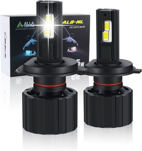 Alla Lighting ALB-NL 16000Lms H4 HB2 9003 مصابيح ضباب LED أو مصابيح تشغيل نهارية (DRL)، 6000K زينون أبيض in Kuwait