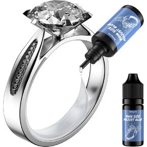 Invisible Ring Size Adjuster for Loose Rings, Ring Adjuster Glue with UV Light, Easy Application & Removal, Innovative Hide Ring Spacer and Ring Guard for Women Men Loose Rings