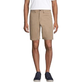Lands' End Mens 9 Inch Comfort Waist Stretch Knockabout Chino Shorts Soft Putty Regular 35