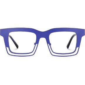 Zeelool Blue Light Blocking Glasses for Men, Rectangle Fashion Glasses Frame Eyeglasses with Non-prescription Clear Lenses