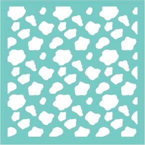 Briartw Cow Pattern Silkscreen Stencil 12x12 Reusable Self-Adhesive Mesh Stencils Silk Screen Stencil Printing for Polymer Clay Home Decoration Printing on Wood Fabric Wall Cup Plate Glass