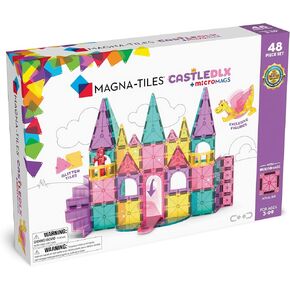 MAGNA-TILES Castle DLX 48-Piece Magnetic Construction Set, The Original Magnetic Building Brand