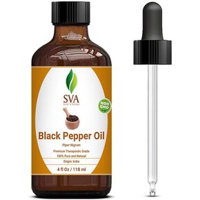 SVA Patchouli Oil 4 Oz 100% Pure & Natural, Steam Distilled Therapeutic Grade for Skin Care, Hair Care, Body Massage, Aromatherapy