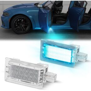 2PCS Pink Purple LED Side Door Courtesy Lights Welcome Courtesy Lights Lamps For Dodge Charger Challenger Stratus Magnum Avenger Dart, Chrysler 300 200 Sebring LED Car Door Logo Lights