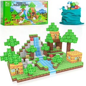 100PCS Magnetic Blocks - Building Toys for Boys Girls 3+,Build Mine Magnet World,Toddler Magnet Toys STEM Building Game Sensory Gift for Kids Ages 4 5 6 7 8 9