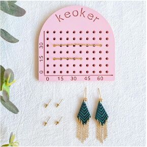 Keoker Chain Guide, Polymer Clay Earrings Chain Guide, Clay Tool for Measuring Chain Length, Great Work with Polymer Clay Cutters for Earrings, Chain Cutting Guide for Polymer Clay Jewelry Making