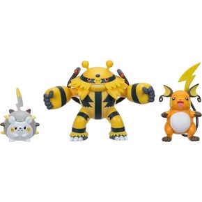 Pokemon Battle Figure 3 Pack - Features 2-Inch Togedemaru and Raichu and 3-Inch Electivire Battle Figures