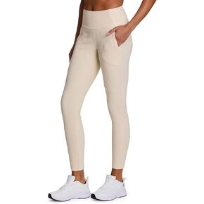 Avalanche Women's Combo Stretch Woven Front Knit Slim Fit Pant with Pockets