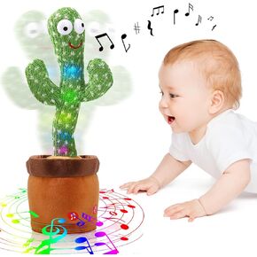 Talking Cactus Mimicking Toy,Cactus Baby Toy That Repeat What You Say Singing Dancing,Funny Plush Toy Gifts for Babies Boys Girls Kids
