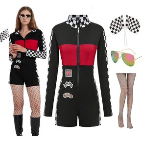 ZeroShop Womens Halloween Sexy Race Car Driver Costume Talladega Nights Day Outfits
