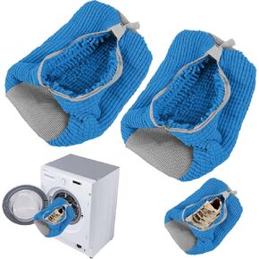 Replacement for shoe washing machine, shoe washing machine bag for washing machine and dryer, reusable shoe bag for washing machine for all shoe types and sizes (2, blue), ZRH0004