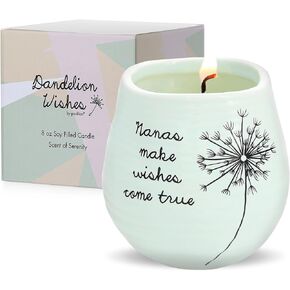 Pavilion Gift Company Plain Dandelion Sisters are a Wish Come True Yellow Ceramic Soy Serenity Scented Candle in Saudi Arabia