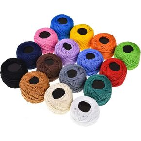 SUPVOX Embroidery Thread Multi-Color Cross Stitch Threads for Crochet Hardanger,16PCS