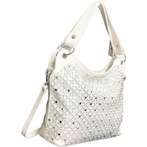 Zzfab Mirror Rhinestone Bling Purse