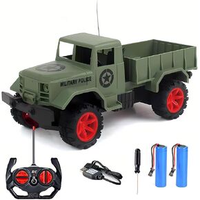 Rc Cars Rc Trucks Military Off-Road Crawler Rc Trucks, 1:20 Scale 2.4Ghz Toy Vehicle for Kids Children Boy Gift