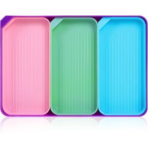 Prasacco 4 Pcs Diamond Art Trays, Colorful Rhinestone Tray Organizer Diamond Art Storage Containers Diamond Art Tools and Accessories for DIY Crafts Rhinestone Sorting Tray