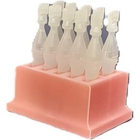Znet3D Eye Drop Vials Holder & Storage - Single-Use Disposable Eye Drop Vials - Holds 10 Vials - Perfect to Store a Full Package of 10 Medicated vials (White) in Kuwait