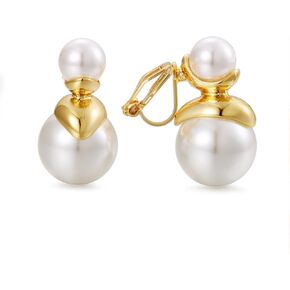 Gold Ball Clip on Earrings for Women Bead Clip Earrings Stud Non Pierced Earrings Hypoallergenic Jewelry