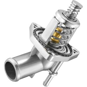 BDFHYK 902-2090 Upgrade Aluminium Coolant Thermostat Housing Assembly Compatible with Cadillac Chevy GMC Escalade ESV Silverado Suburban Tahoe Sierra Yukon 4.3L 5.3L 6.2L Replace 12674639 15-11125