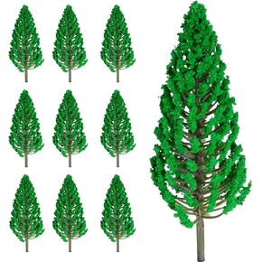 Mantouxixi 10 قطعة نموذج أشجار الصنوبر والأرز 1:25 شجرة الهندسة المعمارية الخضراء لـ O G مقياس السكك الحديدية DIY مشهد تخطيط المناظر الطبيعية الأخضر الطبيعي 16 سم / 6.3 بوصة in Kuwait