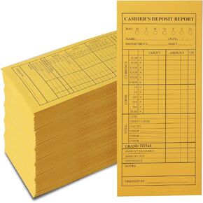 1000 Pcs Money Envelopes for Cash with Gummed Flaps – Brown Kraft Envelopes, Cash Envelopes for Small Businesses, Cashier Register for Retailers & Restaurants, Tip Envelopes for Cash