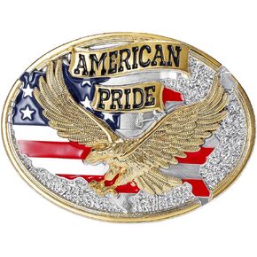Belt Buckles for men women - Western Cowboy Belt Buckle American Flag and Eagle Belt Buckle in Kuwait