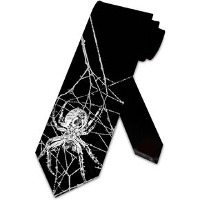 Three Rooker Spider Ties Mens Halloween Creepy Crawler Necktie